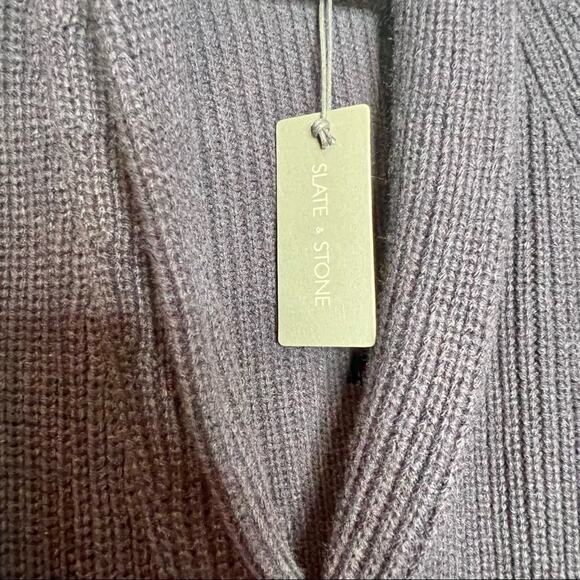 NWT Slate & Stone Arthur Navy Shawl Collar Knit Wool Blend Cardigan Size XLarge - Picture 10 of 11